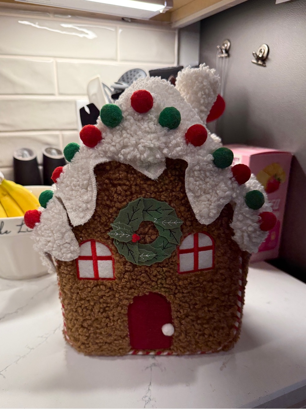 Pottery Barn Decorated Gingerbread House Pillow - Picture 4 of 10